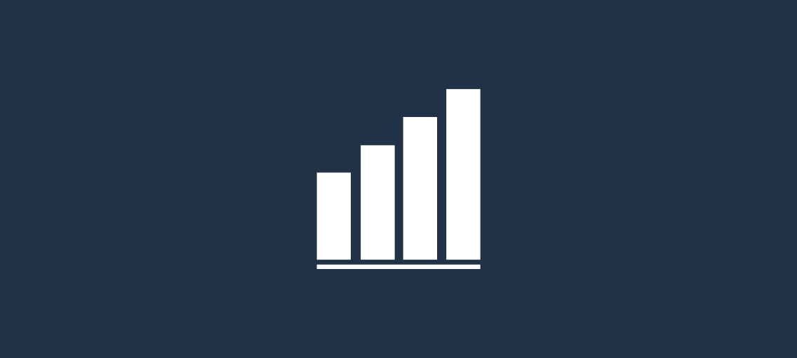 Graphic of a column chart with increasing columns