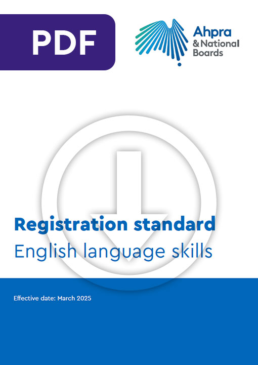 Download the Registration standard English language skills PDF