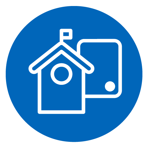 blue home icon